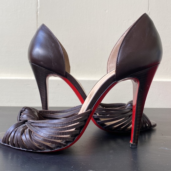 Christian Louboutin Brown D’Orsay Heel size 39 - Picture 6 of 11